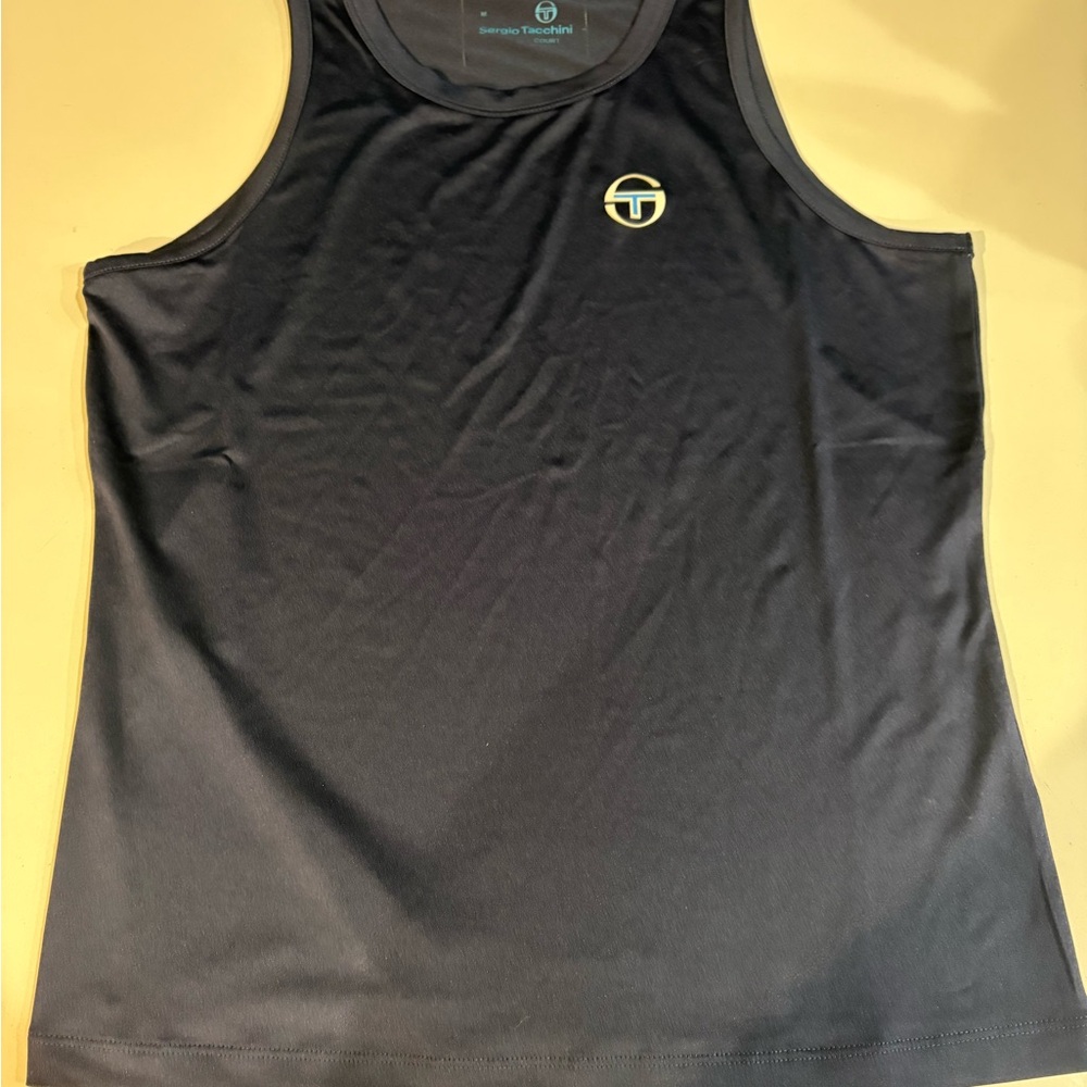 Sergio Tacchini Dark Blue Tee with Logo M